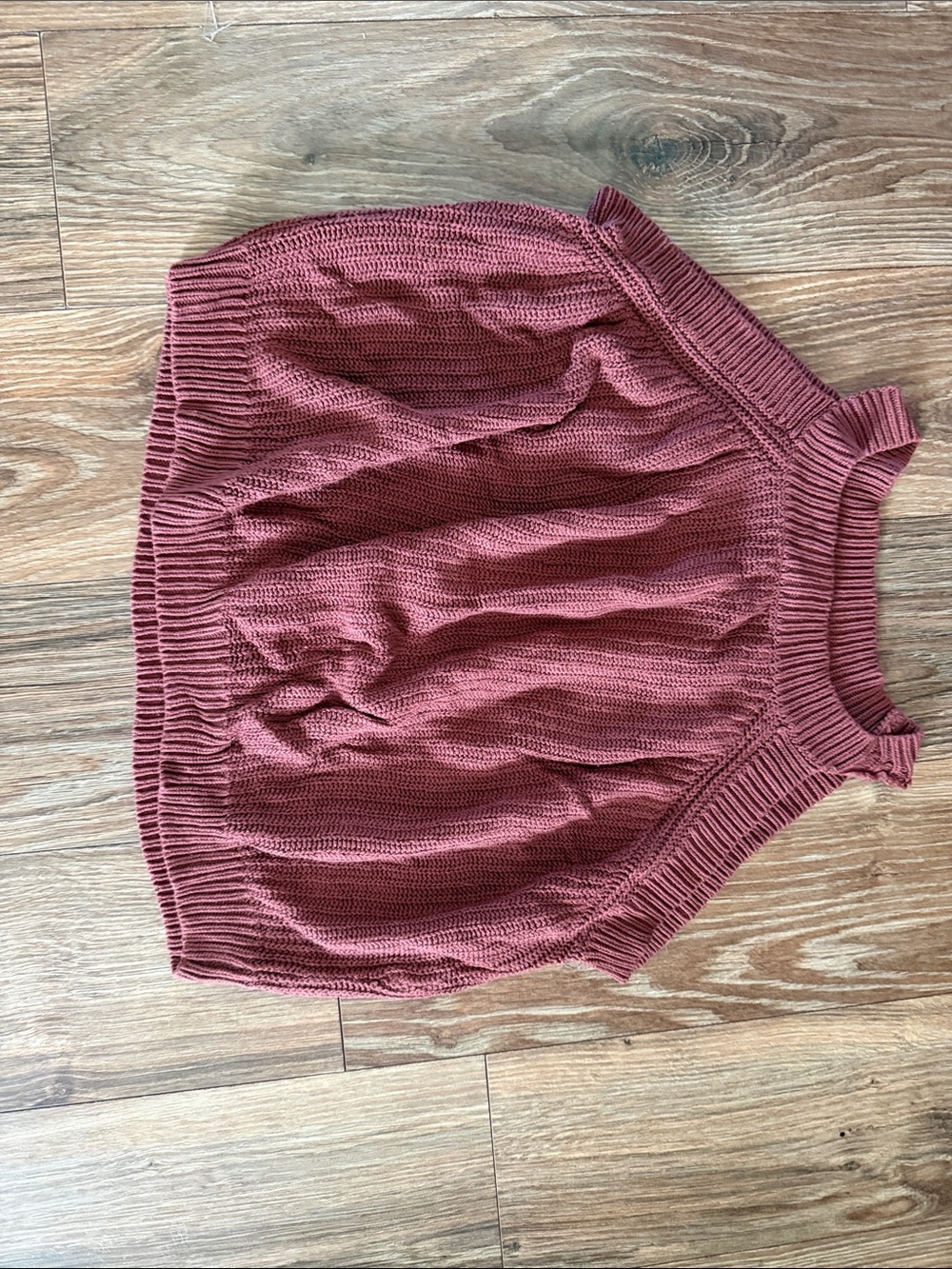Knit Sleeveless Crop Top - Dusty Rose